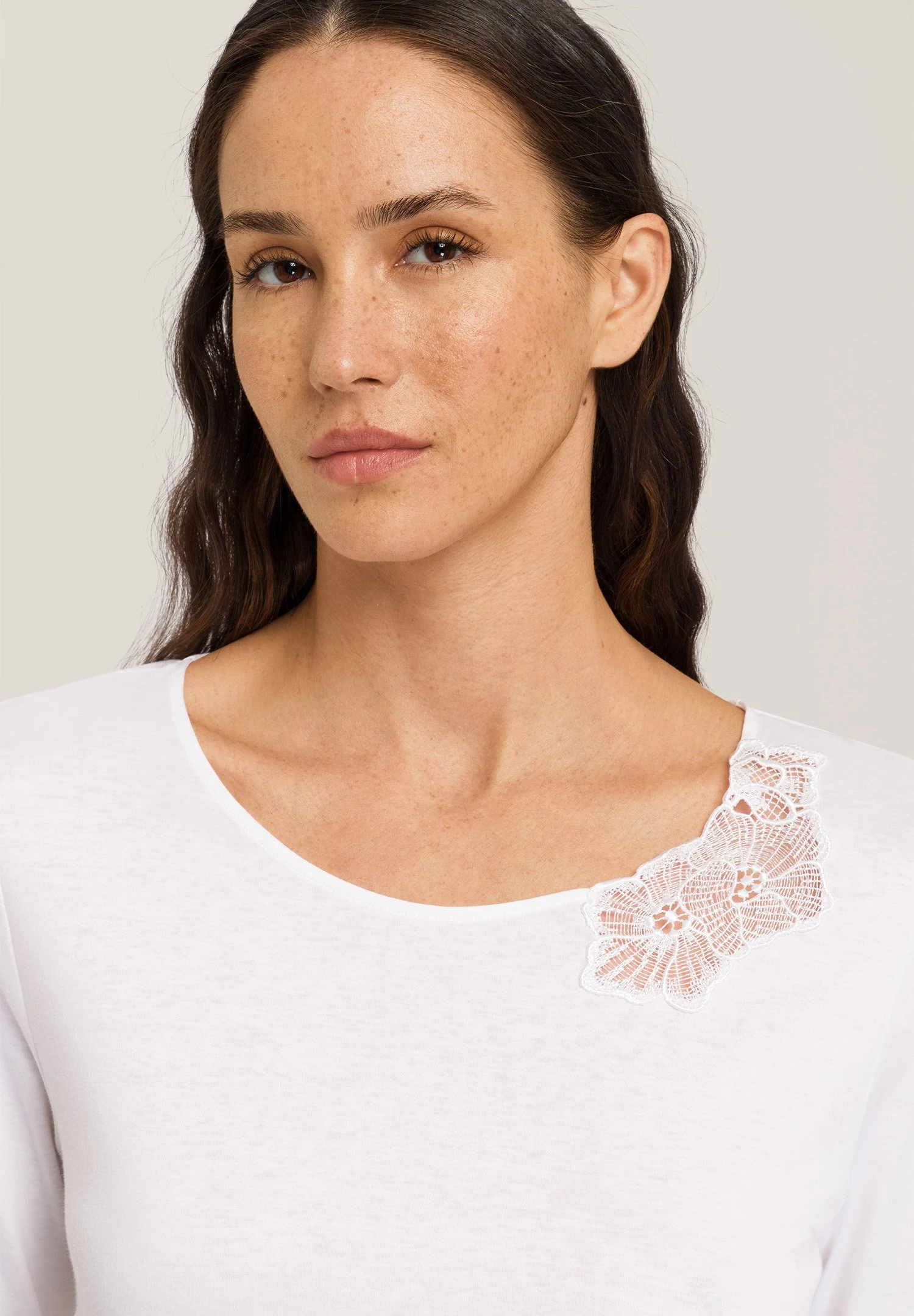 HANRO Naila - Nachtjapon - White 3 HANRO Naila - Nachtjapon - White - Afbeelding 3