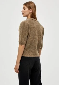 Minus Mille - Poloshirt - Sand Melange -Korting Dameskleding 2b88b2442e0e4e9eb2201bf16dbec210