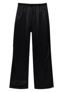 PULL & BEAR Satin Parachute - Broek - Mottled Black 10 PULL & BEAR Satin Parachute - Broek - Mottled Black -Korting Dameskleding 3db3449f4e3b4a4097e53d428c80fef4