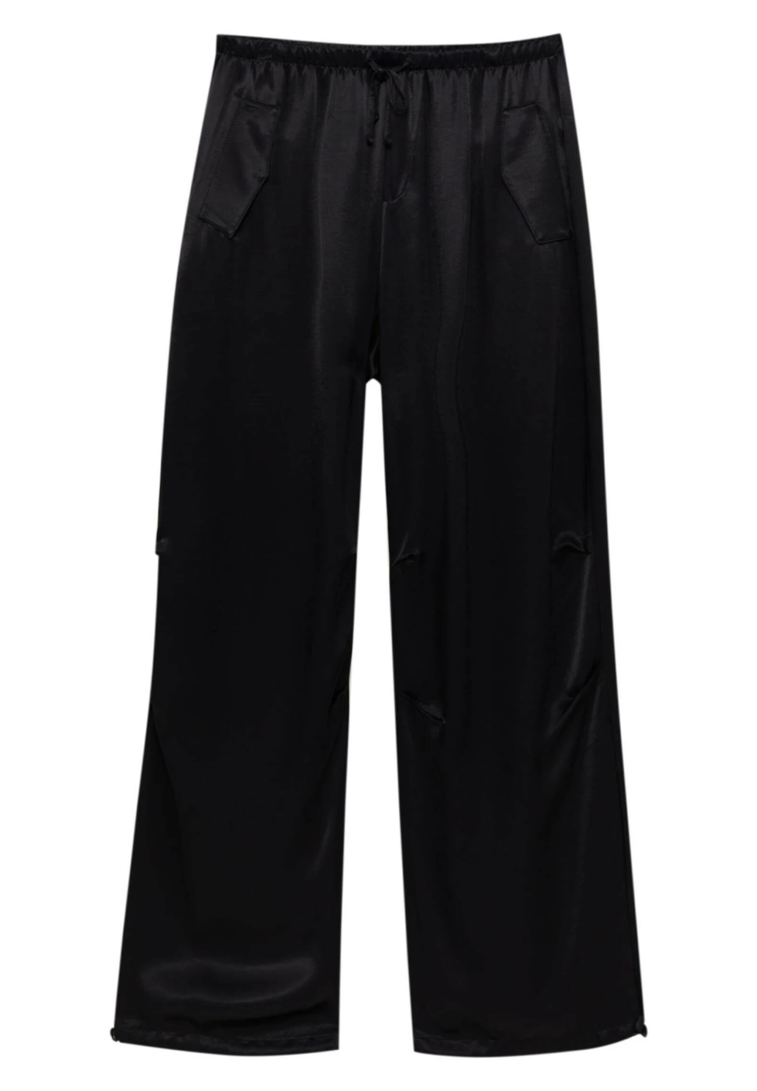 PULL & BEAR Satin Parachute - Broek - Mottled Black 5 PULL & BEAR Satin Parachute - Broek - Mottled Black - Afbeelding 5