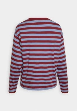 Monki Longsleeve - Dark Red/Blue -Korting Dameskleding 3ed181beddaf419b8f42b6d94194ef97