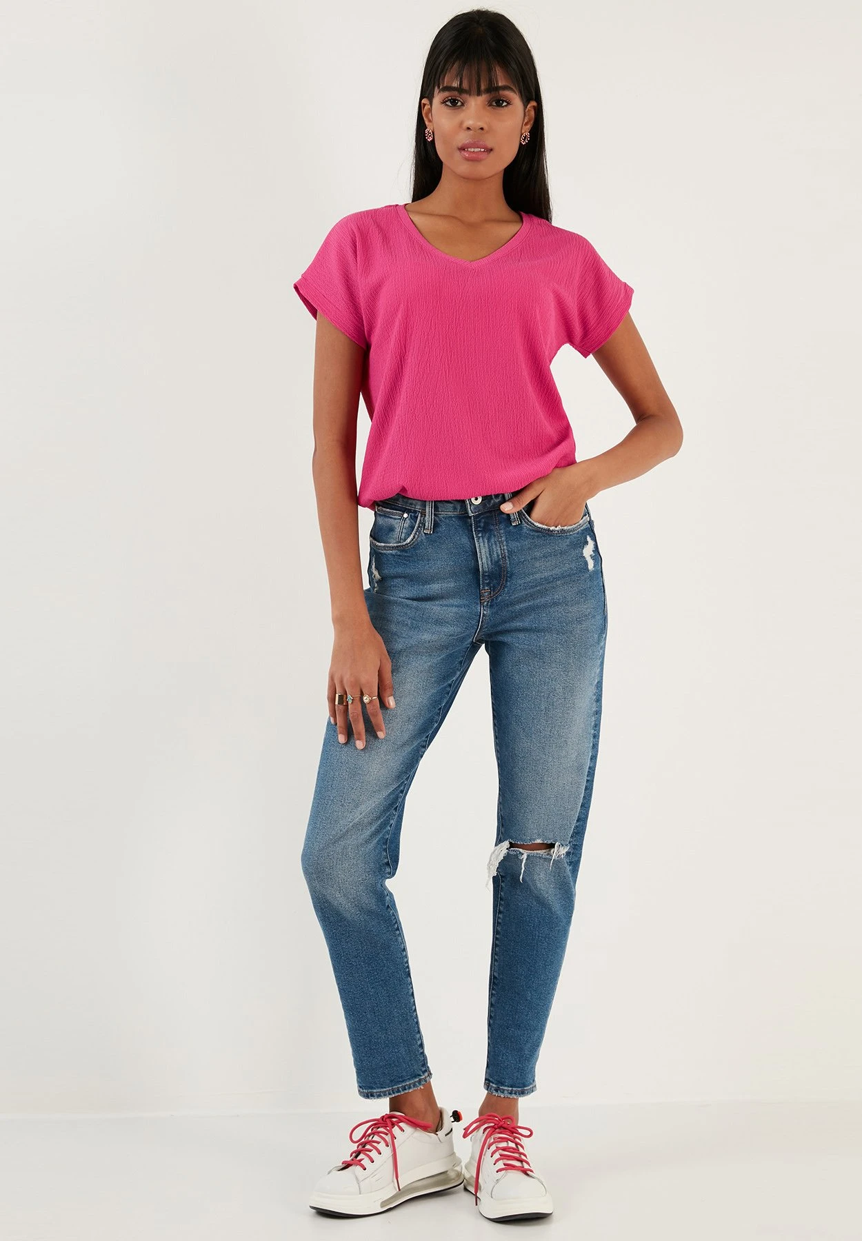 LELA Regular Fit - Blouse - Fuchsia 2 LELA Regular Fit - Blouse - Fuchsia - Afbeelding 2