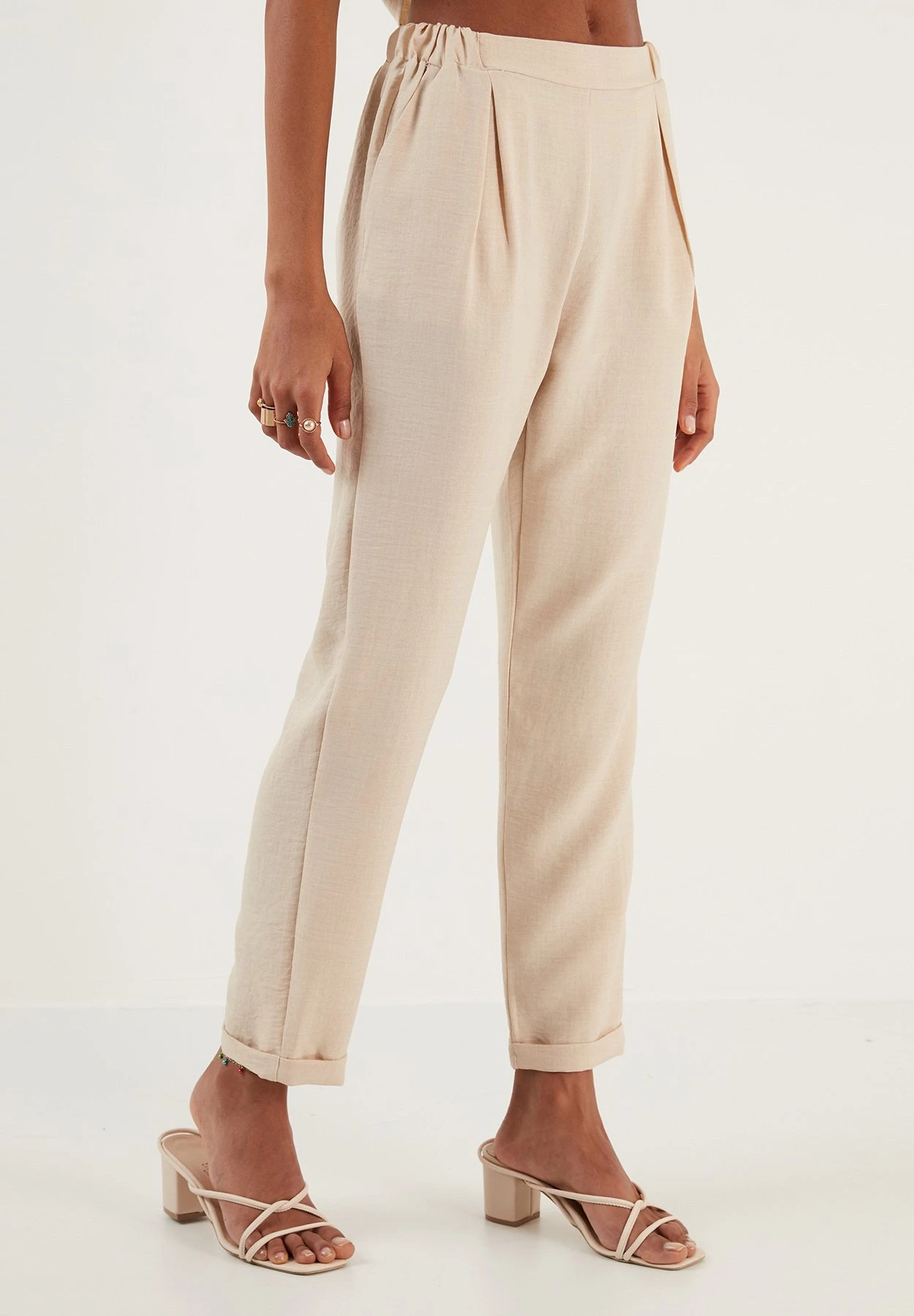 LELA Slim Fit - Broek - Stone 6 LELA Slim Fit - Broek - Stone - Afbeelding 6