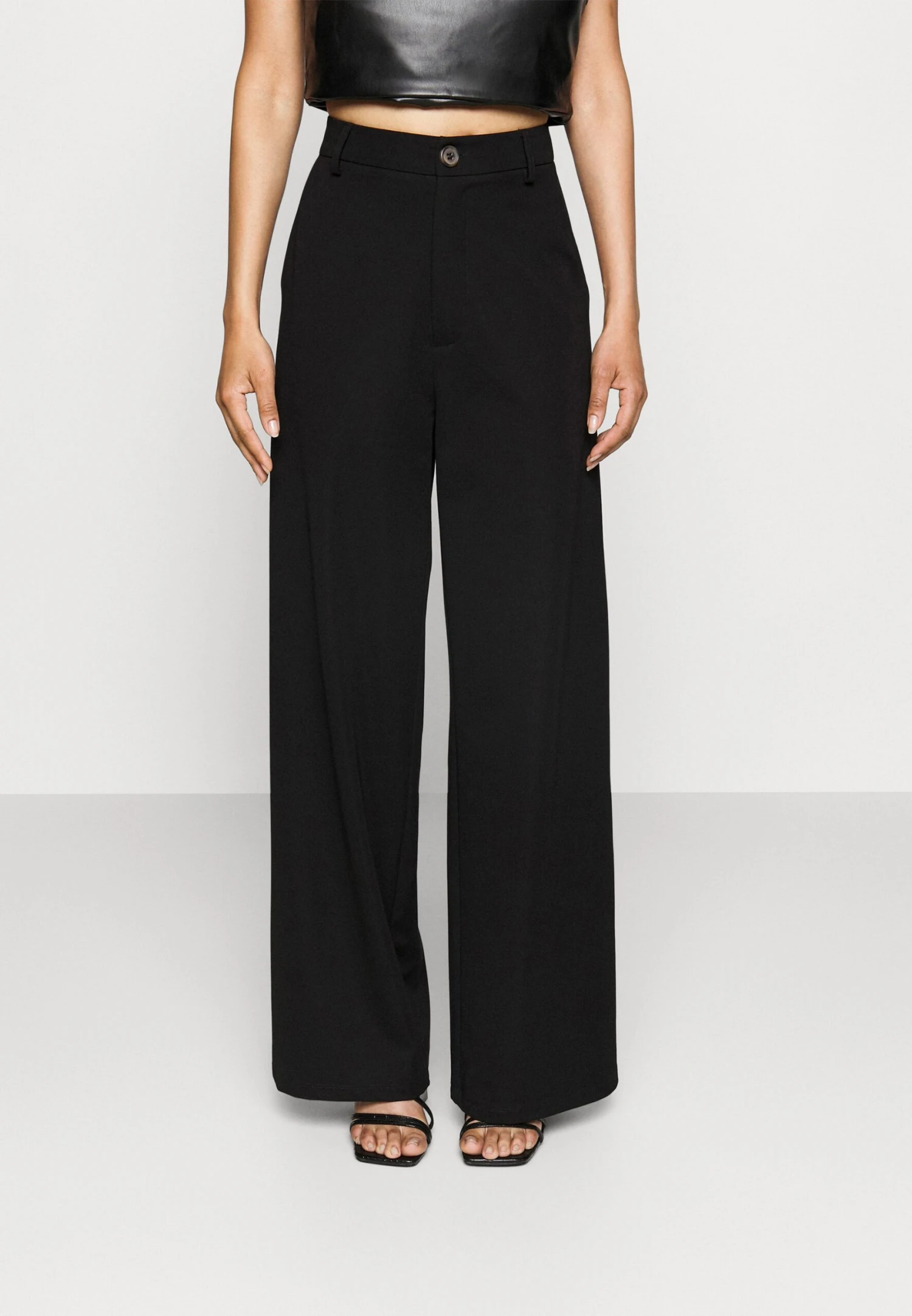 Petite Tailored Wide Leg Trouser - Broek - Black 1 Petite Tailored Wide Leg Trouser - Broek - Black
