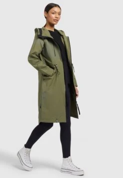 Khujo Marnia - Regenjas - Olivgrün -Korting Dameskleding 7d5631e9e80f445c9351d7875ca4a13e
