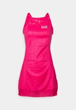 EA7 Emporio Armani Tennis Pro Freestyle Dress - Jurken - Fancy Pink Yarrow -Korting Dameskleding 80ddce25a2ea41919e1ba87cc4bc36c6