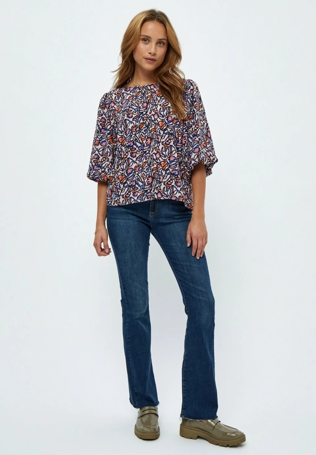 Minus Selia 3/4 Sleeve- Blouse - Ash Rose Print 2 Minus Selia 3/4 Sleeve- Blouse - Ash Rose Print - Afbeelding 2