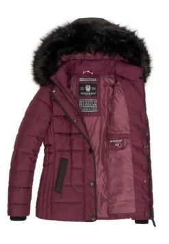 Marikoo Unique - Winterjas - Dark Red Melange -Korting Dameskleding 8efb4ef516e040108fa02d6c99521e68