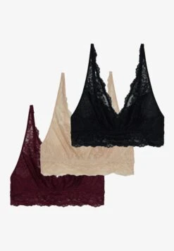Anna Field 3 Pack - Bustier - Black/Beige/Dark Red -Korting Dameskleding 938aa42549cf49f2814d4d05d6c7bc9f