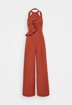 Wal G Penelope Frill - Jumpsuit - Burnt Orange -Korting Dameskleding b5cb881c2e494d82afb3d891575c9a1b