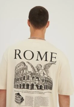 YOURTURN Rome Tee Unisex - T-Shirt Print - Mottled Light Brown -Korting Dameskleding c774f4903f4a4a26b535e119279a3abe