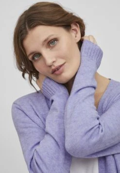 Vila Viril Long Cardigan - Vest - Sweet Lavender -Korting Dameskleding f2781c02db1346f29deb8ae2cd5f8768